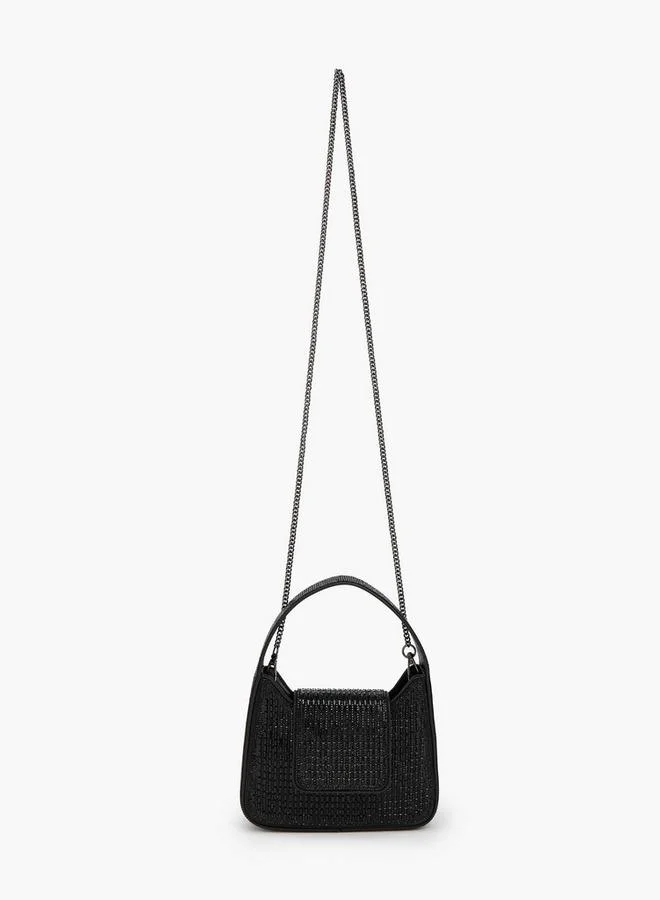 Celeste Embellished Crossbody Bag With Chain Strap Ramadan Collections